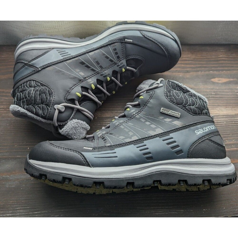 Salomon Women’s Hiking Boots Size 8 Gray Climatherm Contagrip Boots Waterproof